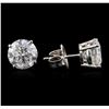 Image 2 : 14KT White Gold 3.20ctw Diamond Stud Earrings