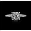 Image 1 : 14KT White Gold 0.85ctw Diamond Ring