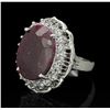 Image 2 : SILVER 12.72ct Corundum and Topaz Ring