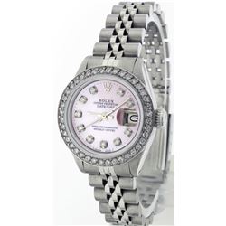 Rolex Stainless Steel 1.00ctw Diamond DateJust Ladies Watch