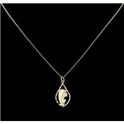 14KT Yellow Gold Religious Pendant With Chain