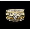 Image 1 : 1.51ctw Diamond Wedding Ring Set - 14KT Yellow Gold