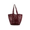 Image 1 : Valentino Garavani Rockstud Handle Burgundy Leather Tote Bag