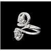 Image 2 : 14KT White Gold 0.50ctw Diamond Ring