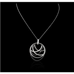 14KT White Gold 1.06ctw Diamond Pendant With Chain