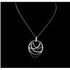 Image 1 : 14KT White Gold 1.06ctw Diamond Pendant With Chain
