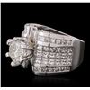 Image 2 : 18KT White Gold 12.74ctw Diamond Ring