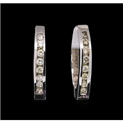 0.70ctw Diamond Earrings - 14KT White Gold