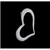 Image 2 : 0.50ctw Diamond Heart Pendant - 14KT White Gold