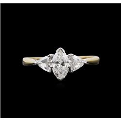 0.98ctw Diamond Ring - 14KT Yellow and White Gold