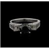 Image 1 : 2.61ctw Black Diamond Ring - 18KT White Gold