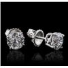 Image 2 : 14KT White Gold 1.96ctw Diamond Earrings