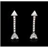 Image 1 : 14KT White Gold 0.84ctw Diamond Earrings