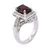 Image 3 : 14KT White Gold 3.09ct Rhodolite Garnet and Diamond Ring