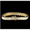 Image 2 : 14KT Yellow Gold 25.71ctw Diamond Tennis Bracelet
