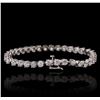 Image 2 : 14KT White Gold 8.20ctw Diamond Tennis Bracelet