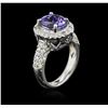 Image 3 : 14KT White Gold 3.37ct Tanzanite and Diamond Ring