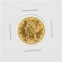 1899 $5 Liberty Head Half Eagle Gold Coin