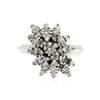 Image 1 : 14KT White Gold 0.95ctw Diamond Ring