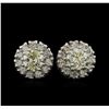 Image 1 : 18KT White Gold 1.36ctw Diamond Stud Earrings