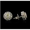 Image 2 : 18KT White Gold 1.36ctw Diamond Stud Earrings
