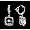 Image 2 : 14KT White Gold 0.30ctw Diamond Earrings