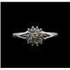 Image 1 : 14KT White Gold 0.10ctw Diamond Ring