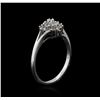 Image 3 : 14KT White Gold 0.10ctw Diamond Ring
