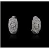 Image 1 : 14KT White Gold 0.93ctw Diamond Earrings