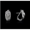 Image 2 : 14KT White Gold 0.93ctw Diamond Earrings
