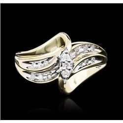 10KT Yellow Gold 0.10ctw Diamond Ring