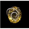 Image 1 : 18KT Yellow Gold 41.50ct Citrine and Diamond Ring