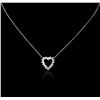 Image 1 : 14KT White Gold 0.52ctw Diamond Heart Pendant With Chain