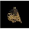 Image 2 : 18KT Yellow Gold 1.63ctw Fancy Black and Yellow Diamond Ring
