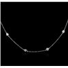 Image 2 : 14KT White Gold 0.99ctw Diamond Necklace