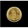 Image 1 : 14KT Yellow Gold 0.43ctw Diamond Coin Ring