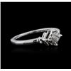 Image 2 : 10KT White Gold 0.10ctw Diamond Ring