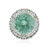 Image 1 : 18KT White Gold 13.45ctw Tourmaline and Diamond Ring