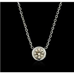 14KT White Gold 0.32ct Diamond Necklace