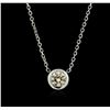 Image 1 : 14KT White Gold 0.32ct Diamond Necklace