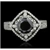Image 1 : 14KT White Gold 5.25ctw Black Diamond Ring