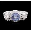 Image 1 : 14KT White Gold 1.50ct Tanzanite and Diamond Ring