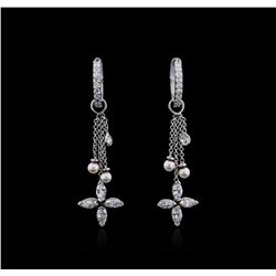 14KT White Gold 1.25ctw Diamond Earrings