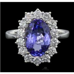 14KT Two-Tone Gold 2.38ct Tanzanite and Diamond Ring