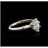 Image 2 : 14KT White Gold 0.91ct Oval Cut Diamond Solitaire Ring