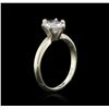 Image 3 : 14KT White Gold 0.91ct Oval Cut Diamond Solitaire Ring