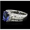 Image 2 : 14KT White Gold 2.48ct Tanzanite and Diamond Ring
