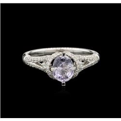 0.86ct Spinel and Diamond Ring - 18KT White Gold