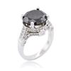 Image 3 : 14KT White Gold 7.18ctw Black Diamond Ring
