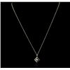 Image 1 : 14KT Yellow Gold 0.02ct Diamond Pendant With Chain
